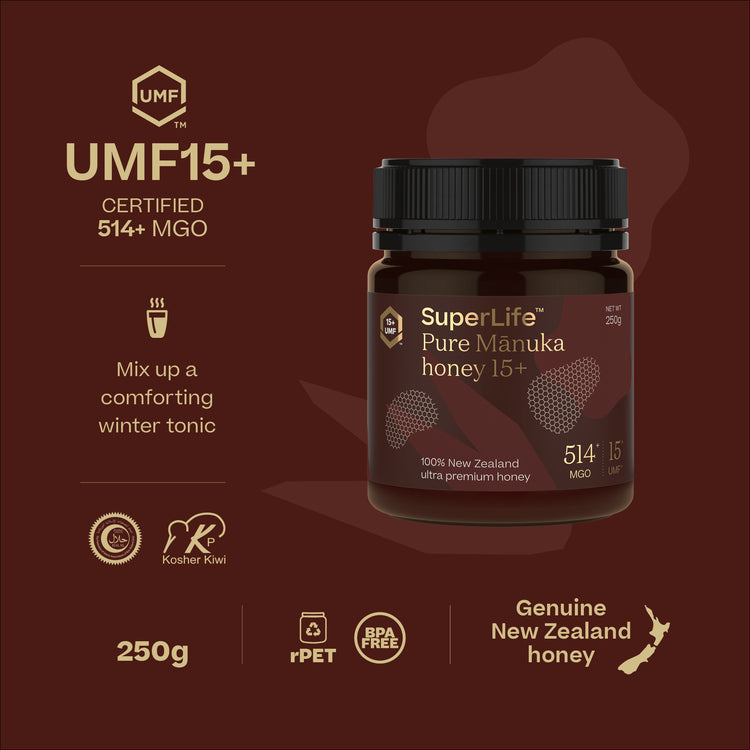 SuperLife™ Pure Mānuka honey 15+
