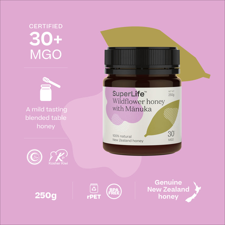 SuperLife™ Wildflower honey with Mānuka